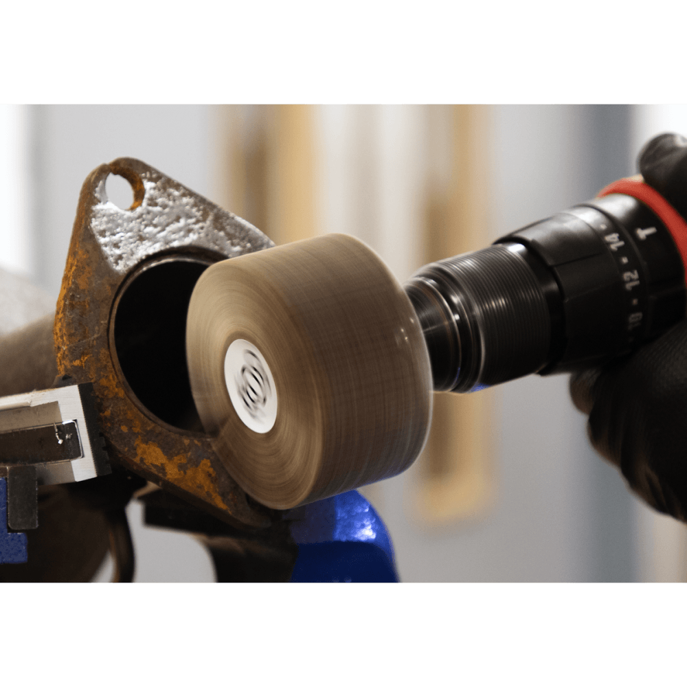 80 x 40mm Abrasive Flap Wheel on 6mm Shaft Assorted Grit - Pack of 5 Model No- FW8040ASS