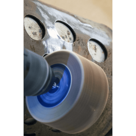80 x 40mm Abrasive Flap Wheel on 6mm Shaft Assorted Grit - Pack of 5 Model No- FW8040ASS