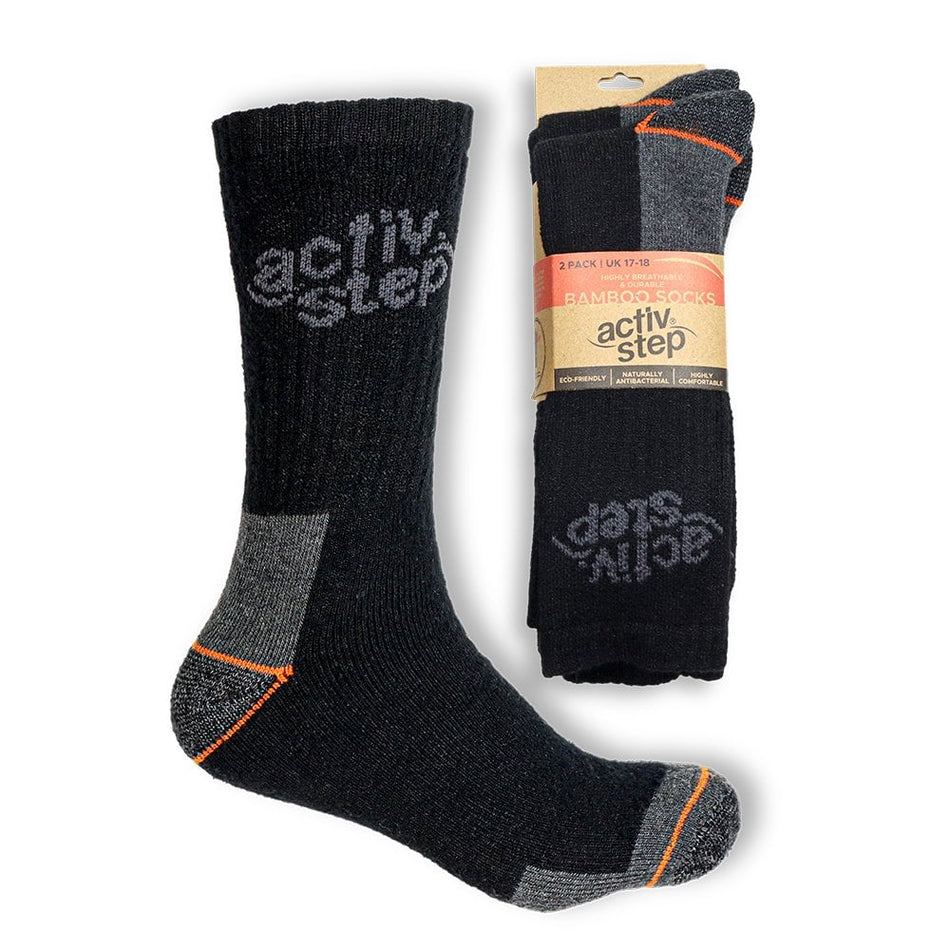 Activ-Step Highly Durable & Breathable Socks - Pack of 2 Pairs: Model No. ECOSOCKS/17-18
