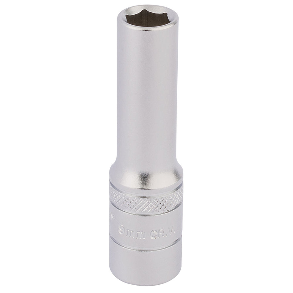 DRAPER 3/8" Square Drive Hi-Torq 6 Point Deep Socket (9mm): Model No. DT-MM/MS