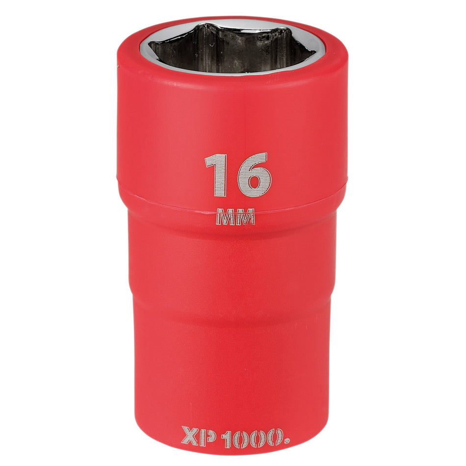 XP1000 VDE Socket, 3/8" Sq. Dr., 16mm : Model No. XP1000-3/8-SOC