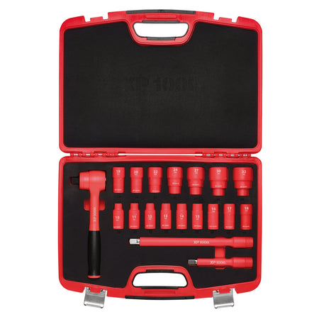 XP1000 VDE Metric Socket Set, 1/2" Sq. Dr. (19 Piece) : Model No. XP1000-1/2