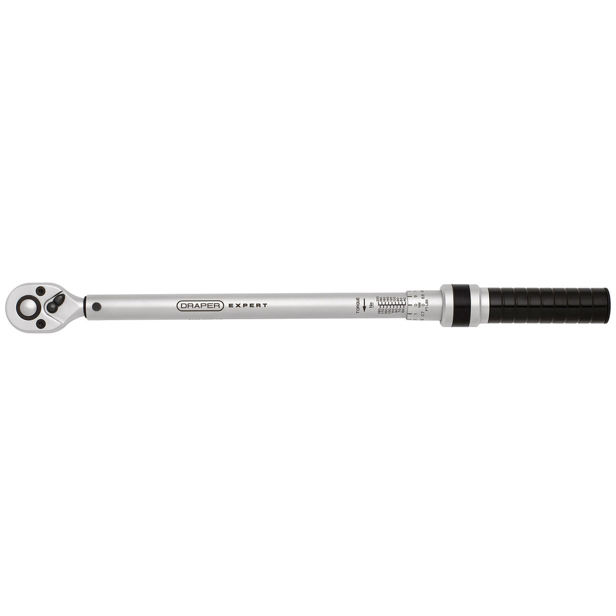 Draper Expert Ratchet Torque Wrench, 1/2" Sq. Dr., 40-200Nm