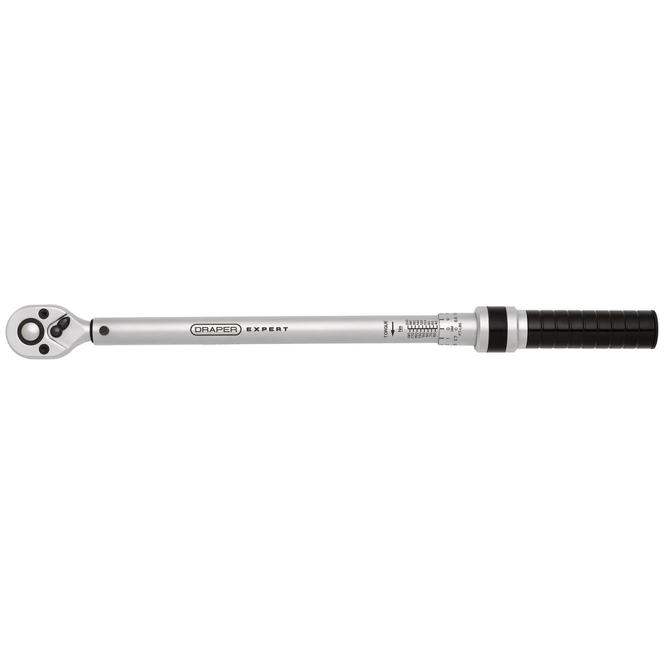 Draper Expert Ratchet Torque Wrench, 1/2" Sq. Dr., 40-200Nm
