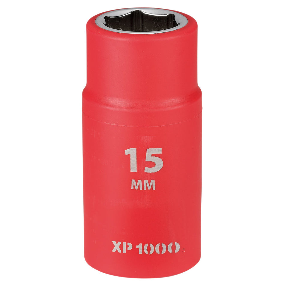 XP1000 VDE Socket, 1/2" Sq. Dr., 15mm : Model No. XP1000-1/2-SOC