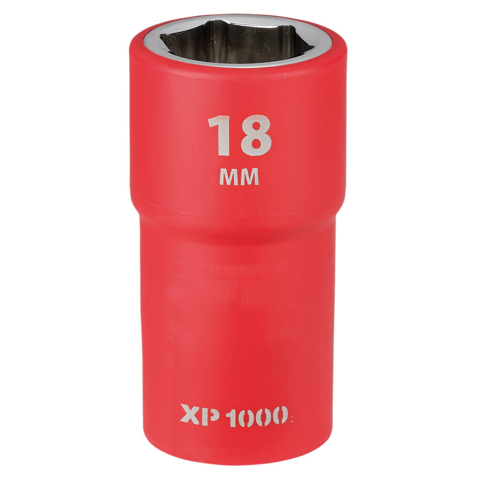 XP1000 VDE Socket, 1/2" Sq. Dr., 18mm : Model No. XP1000-1/2-SOC