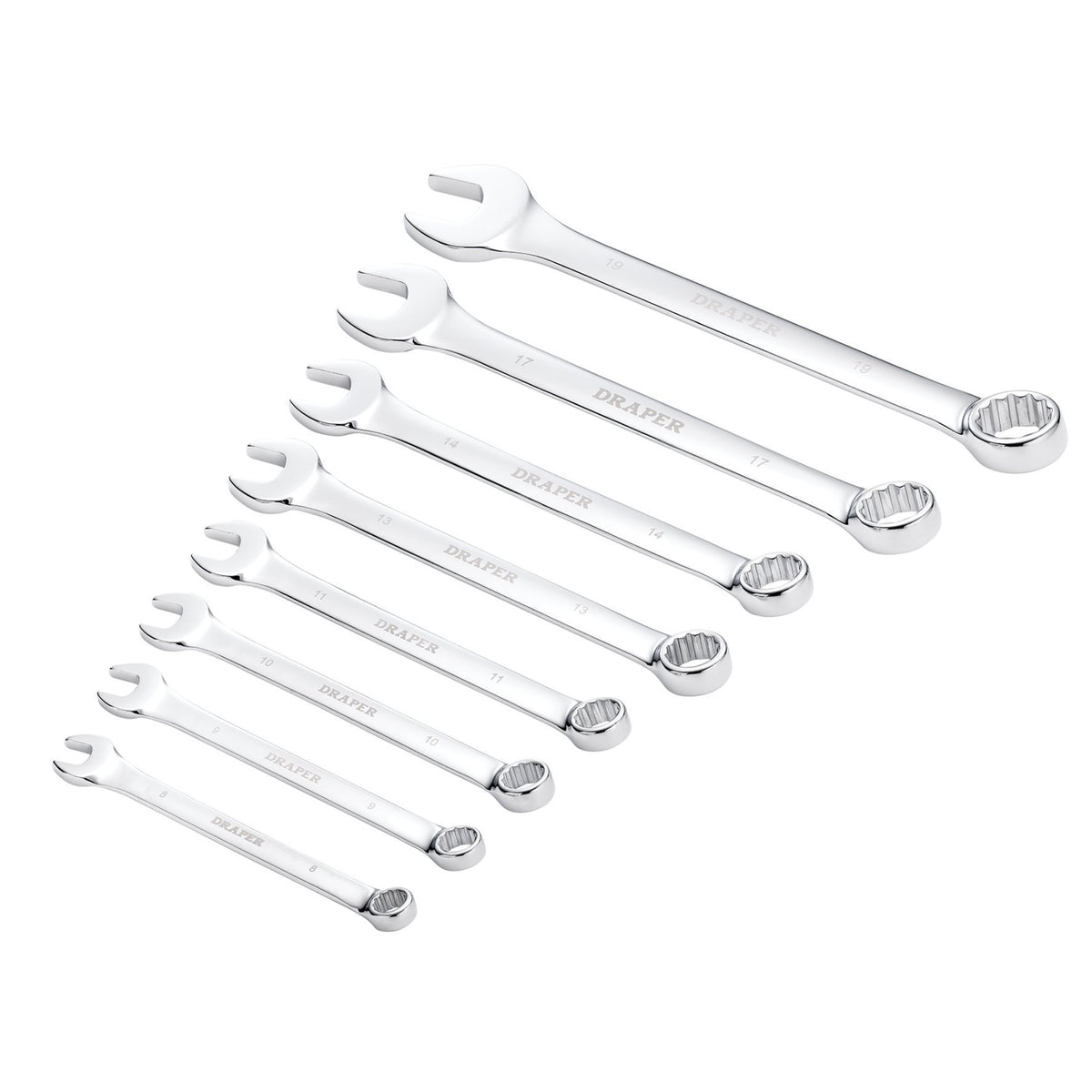 Draper HI-TORQ Metric Combination Spanner Set (8 Piece) : Model No. 8233/8/MM