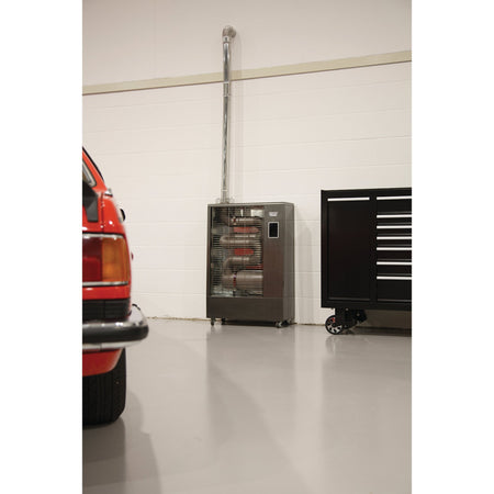 230V Far Infrared Diesel Heater with Flue Kit, 40,000 BTU/11.6kW: Model No. DSH400/FLUE