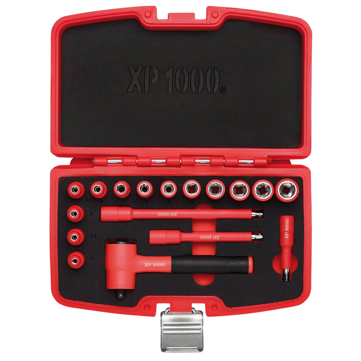 XP1000 VDE Metric Socket Set, 1/4" Sq. Dr. (17 Piece) : Model No. XP1000-1/4