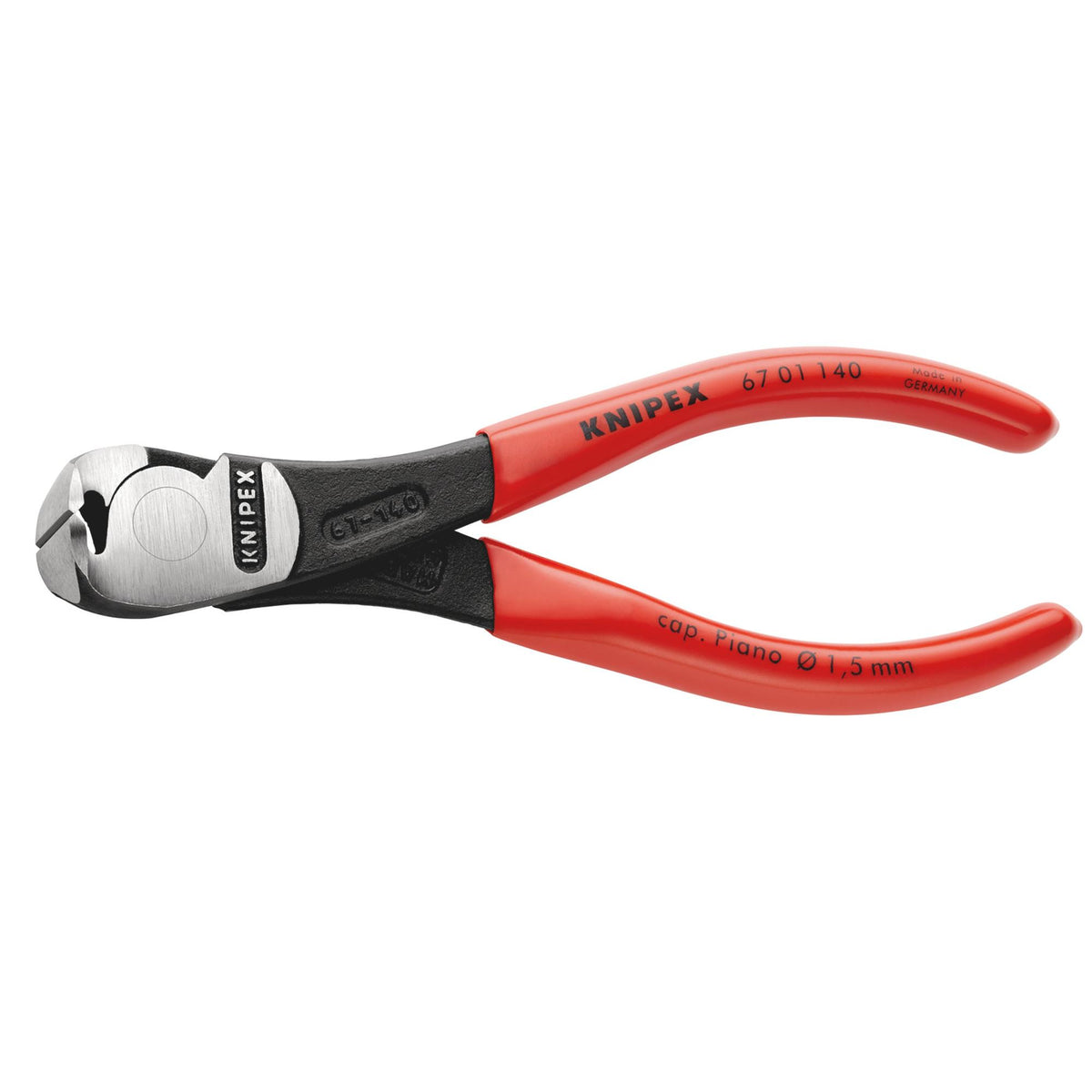 Knipex 140mm High Leverage End Cutting Pliers : Model No.67 01 140