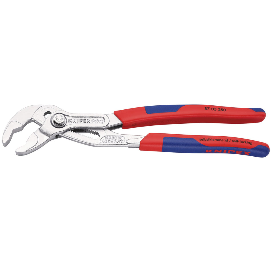 Knipex 250mm Cobra® Chrome Plated Waterpump Pliers : Model No.87 05 250SB