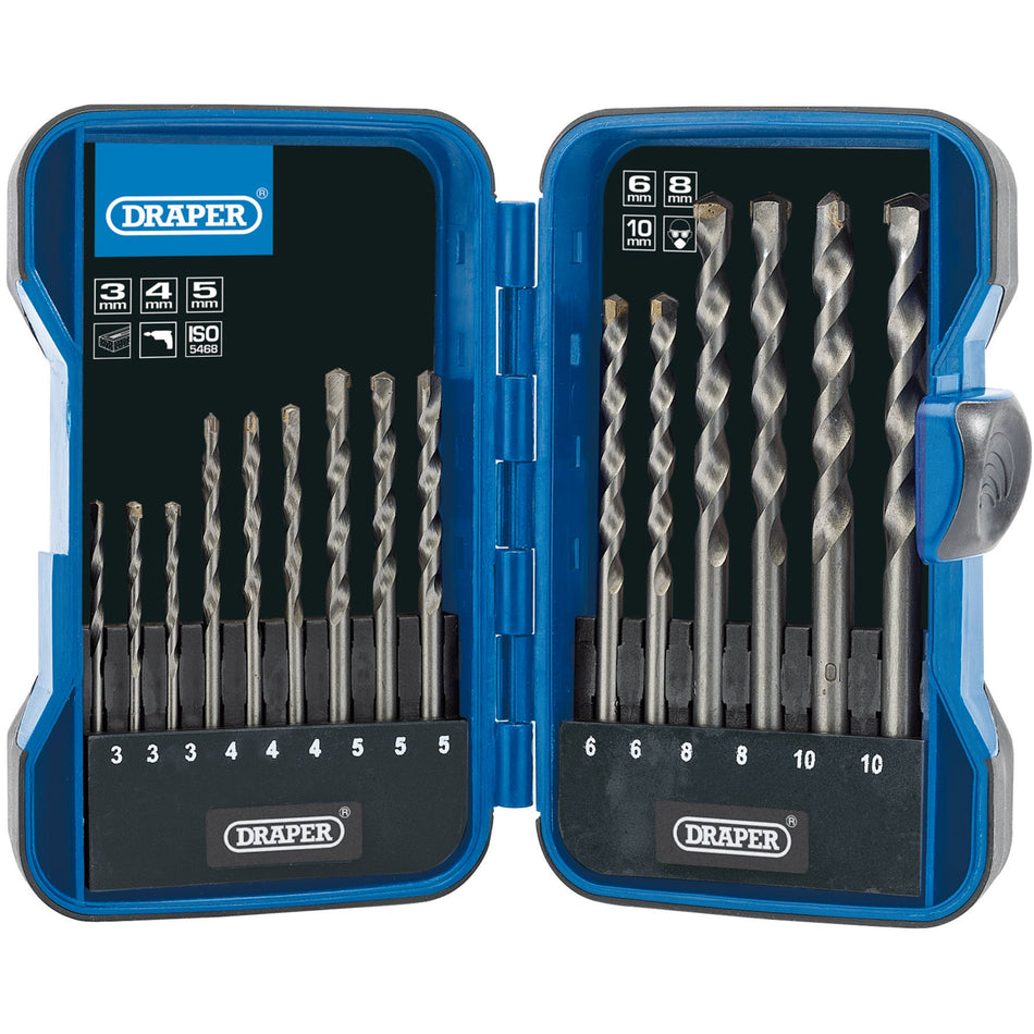 DRAPER 15 Piece Masonry Drill Bit Set: Model No.EBS15MAS