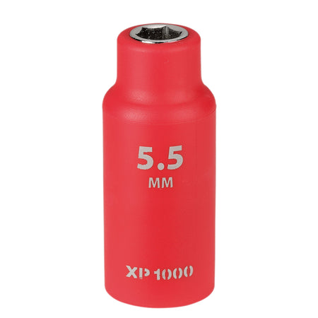 XP1000 VDE Socket, 1/4" Sq. Dr., 5.5mm : Model No. XP1000-1/4-SOC