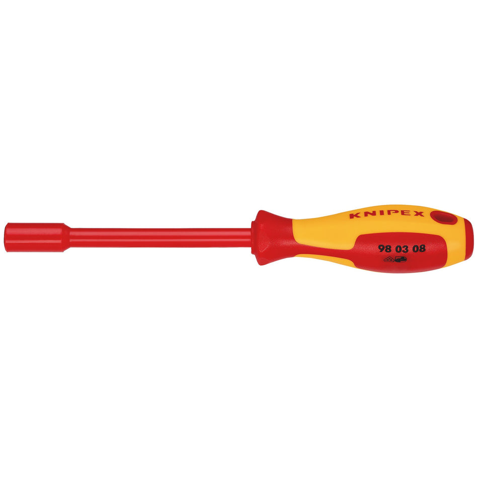 KNIPEX 98 03 08 VDE Insulated Nut Driver, 8.0 x 125mm: No.98 03 08