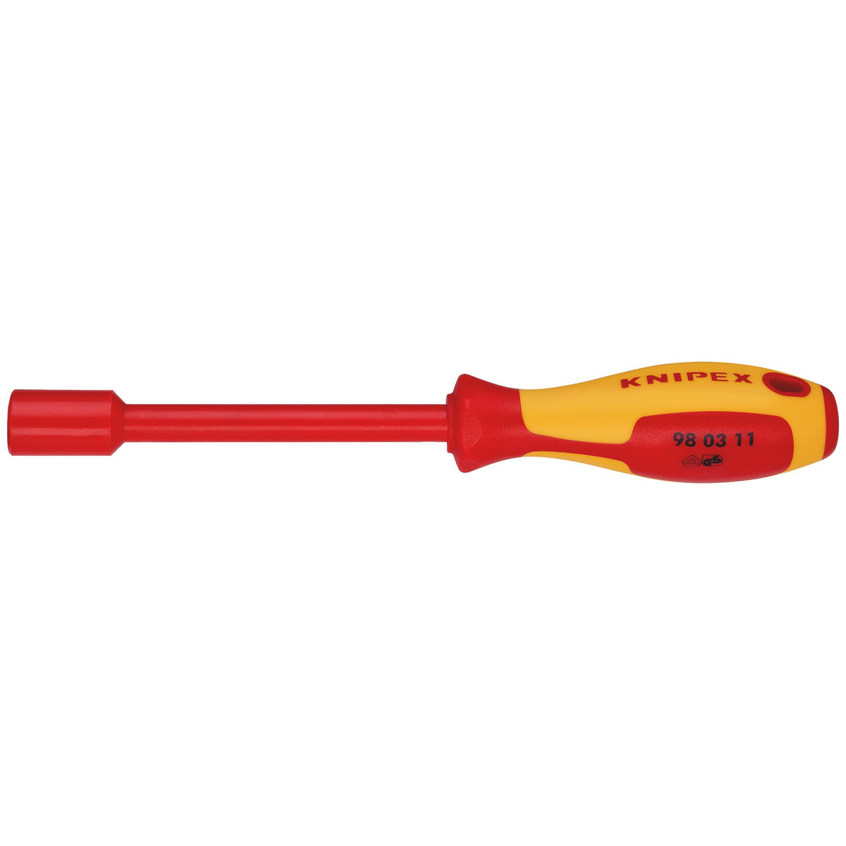 KNIPEX 98 03 11 VDE Insulated Nut Driver, 11.0 x 125mm: No.98 03 11