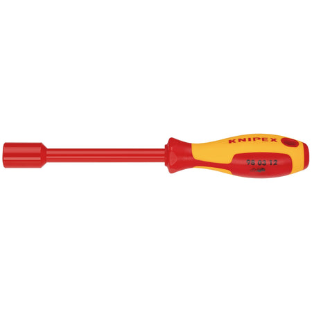 KNIPEX 98 03 12 VDE Insulated Nut Driver, 12.0 x 125mm: No.98 03 12