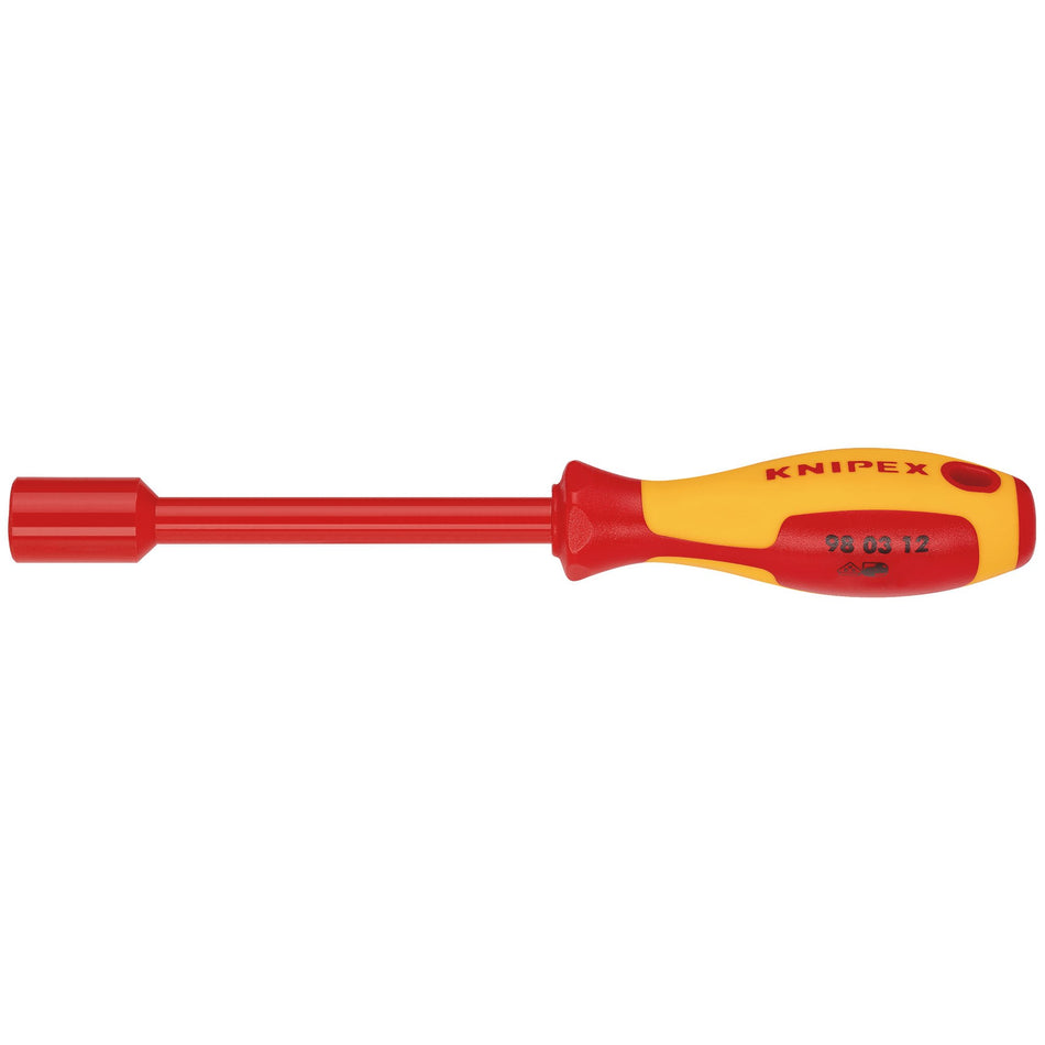 KNIPEX 98 03 12 VDE Insulated Nut Driver, 12.0 x 125mm: No.98 03 12
