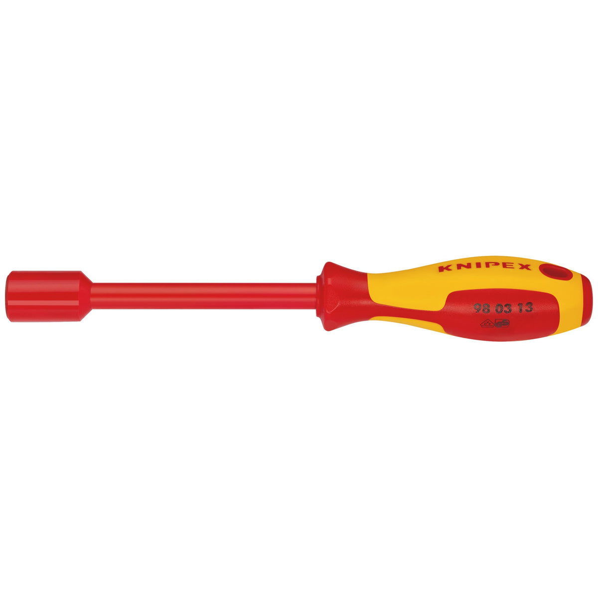 KNIPEX 98 03 13 VDE Insulated Nut Driver, 13.0 x 125mm: No.98 03 13
