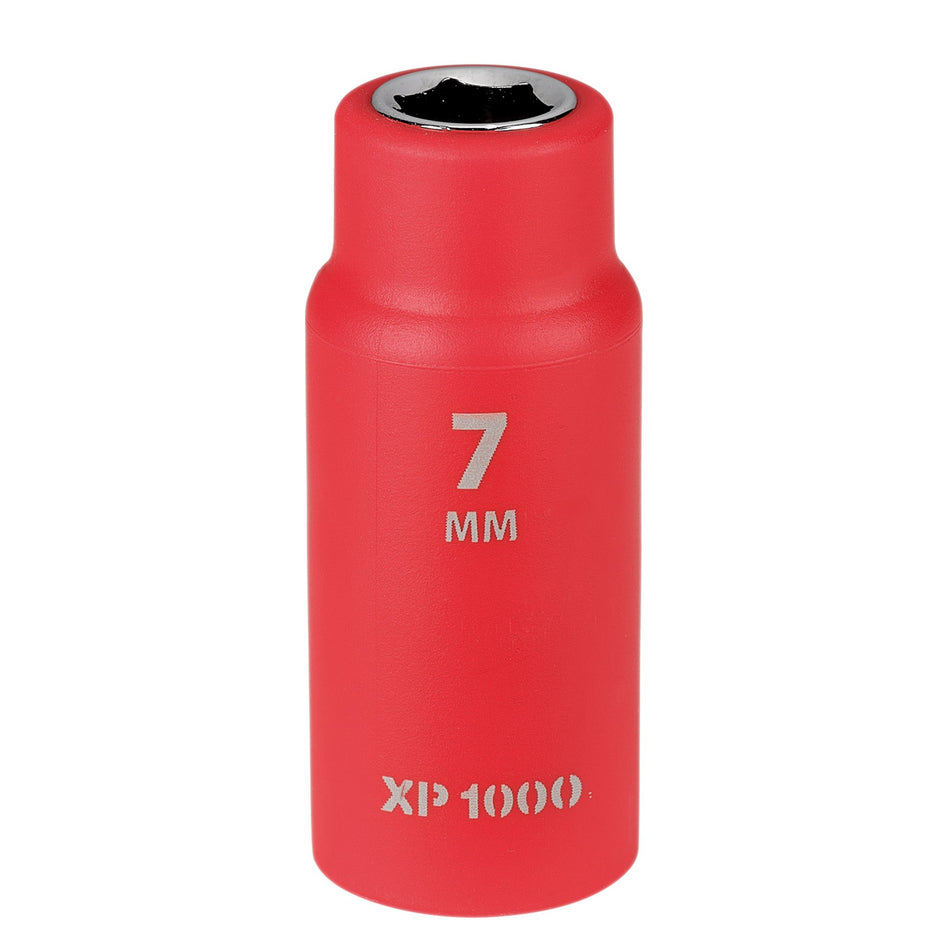 XP1000 VDE Socket, 1/4" Sq. Dr., 7mm : Model No. XP1000-1/4-SOC