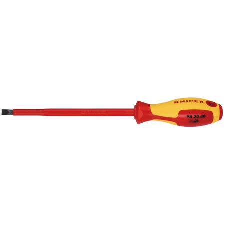 KNIPEX 98 20 80 VDE Insulated Slotted Screwdriver, 8.0 x 175mm: No.98 20 80