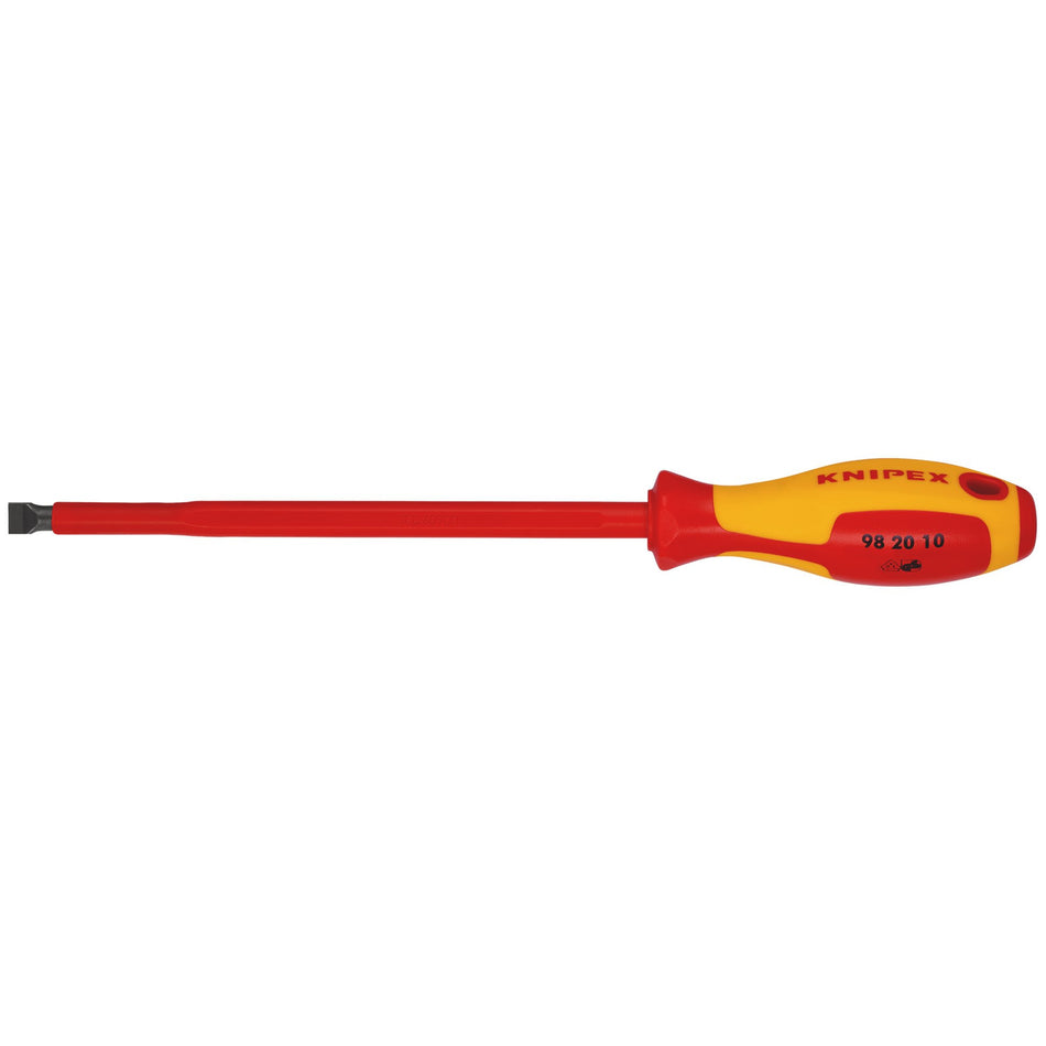 KNIPEX 98 20 10 VDE Insulated Slotted Screwdriver, 10.0 x 200mm: No.98 20 10