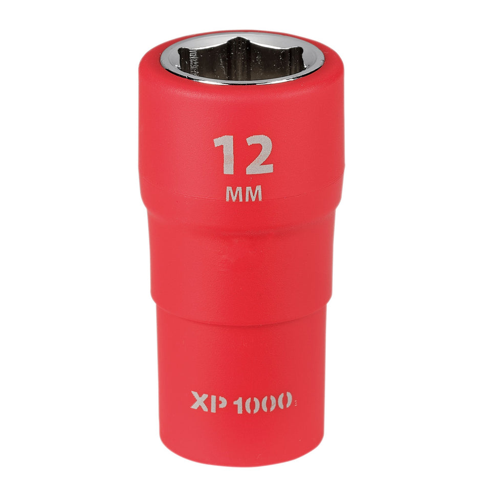 XP1000 VDE Socket, 1/4" Sq. Dr., 12mm : Model No. XP1000-1/4-SOC