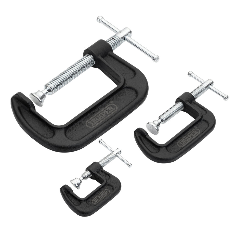 Heavy Duty G-Clamp Set (3 Piece): No.GCLS3