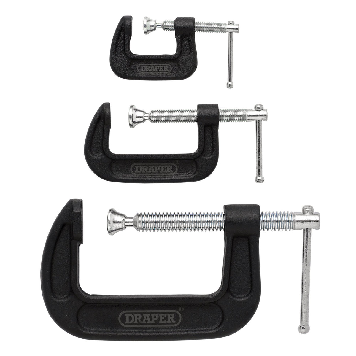 Heavy Duty G-Clamp Set (3 Piece): No.GCLS3