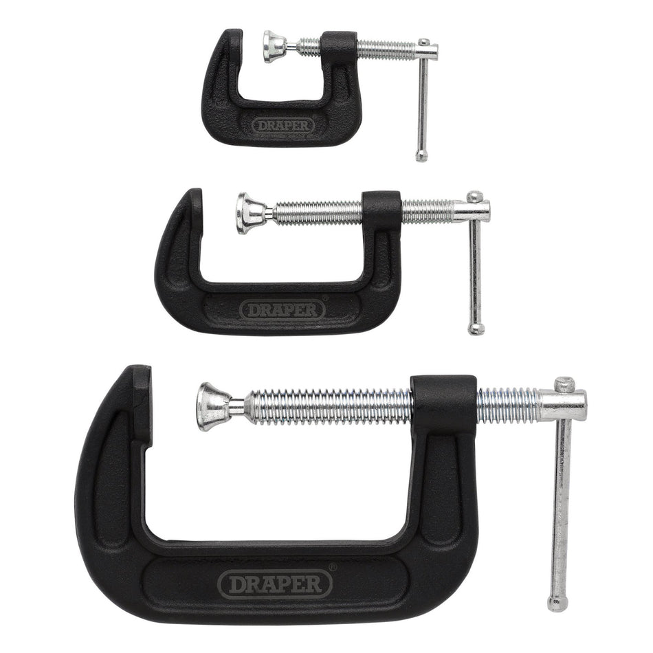 Heavy Duty G-Clamp Set (3 Piece): No.GCLS3