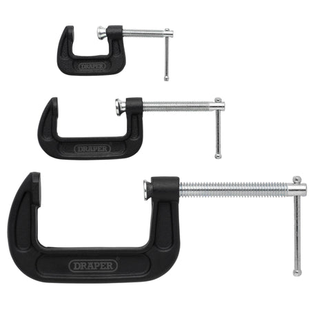 Heavy Duty G-Clamp Set (3 Piece): No.GCLS3