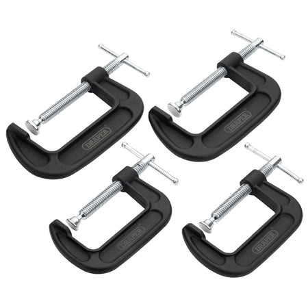 Heavy Duty G-Clamp Set (4 Piece): No.GCLS4