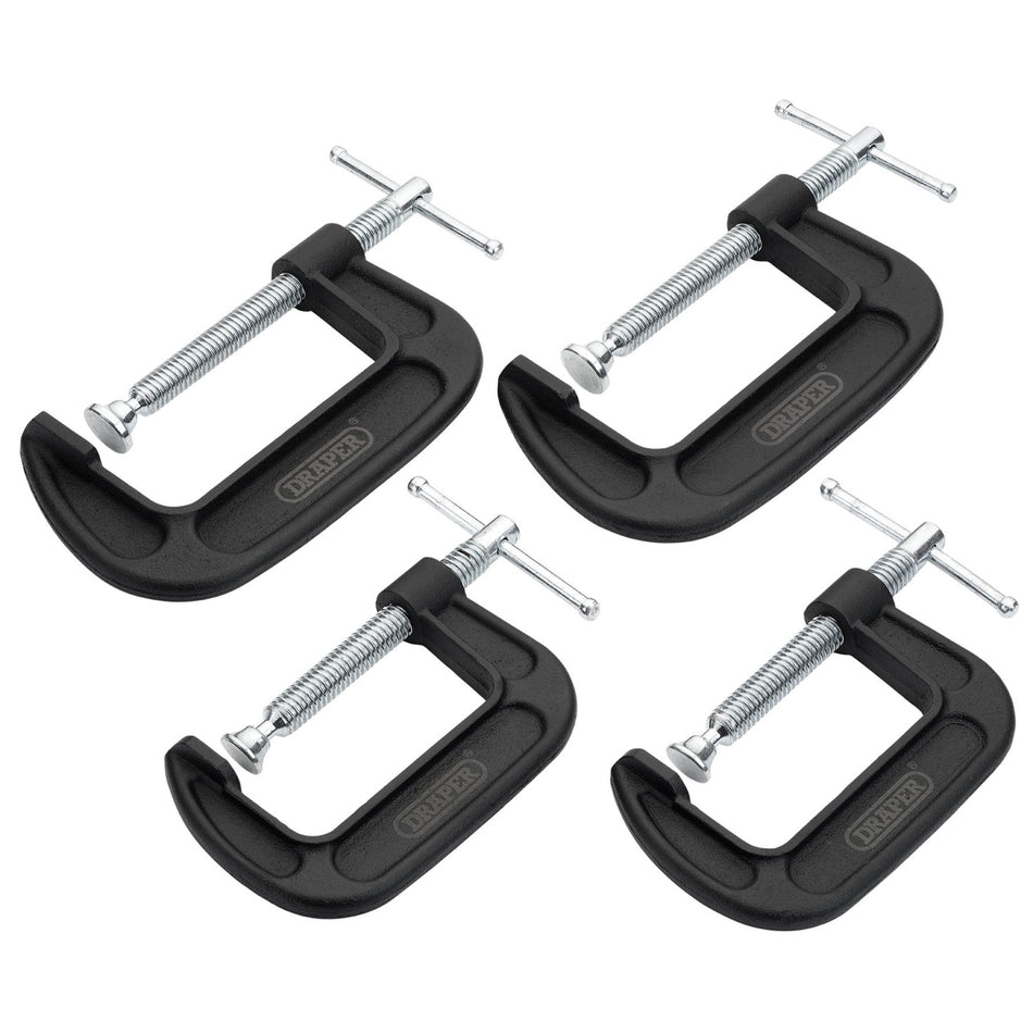 Heavy Duty G-Clamp Set (4 Piece): No.GCLS4
