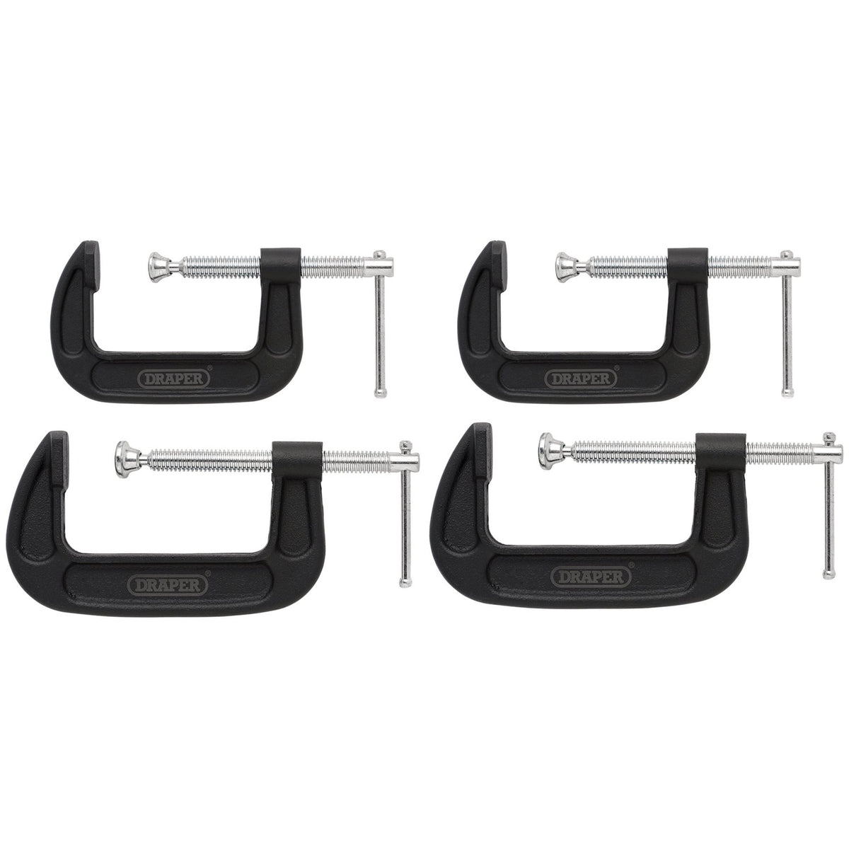 Heavy Duty G-Clamp Set (4 Piece): No.GCLS4