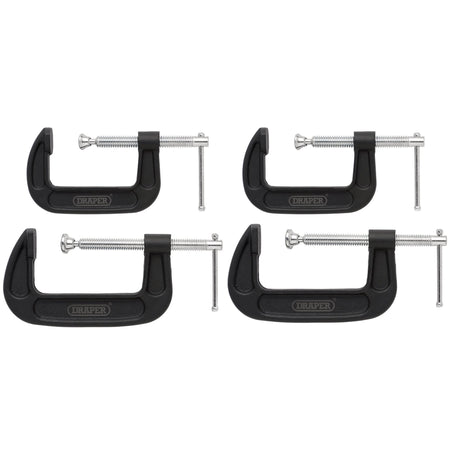 Heavy Duty G-Clamp Set (4 Piece): No.GCLS4