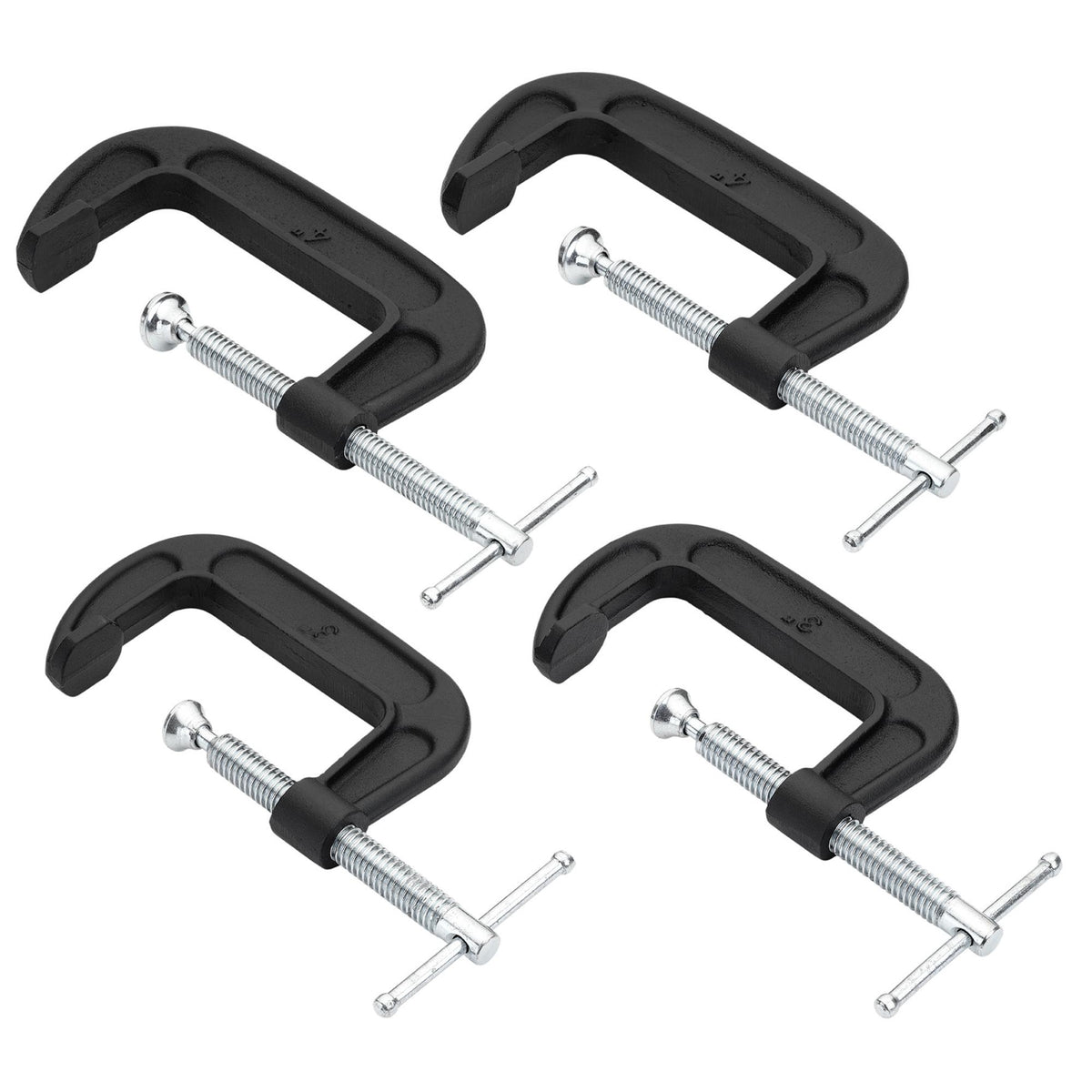 Heavy Duty G-Clamp Set (4 Piece): No.GCLS4