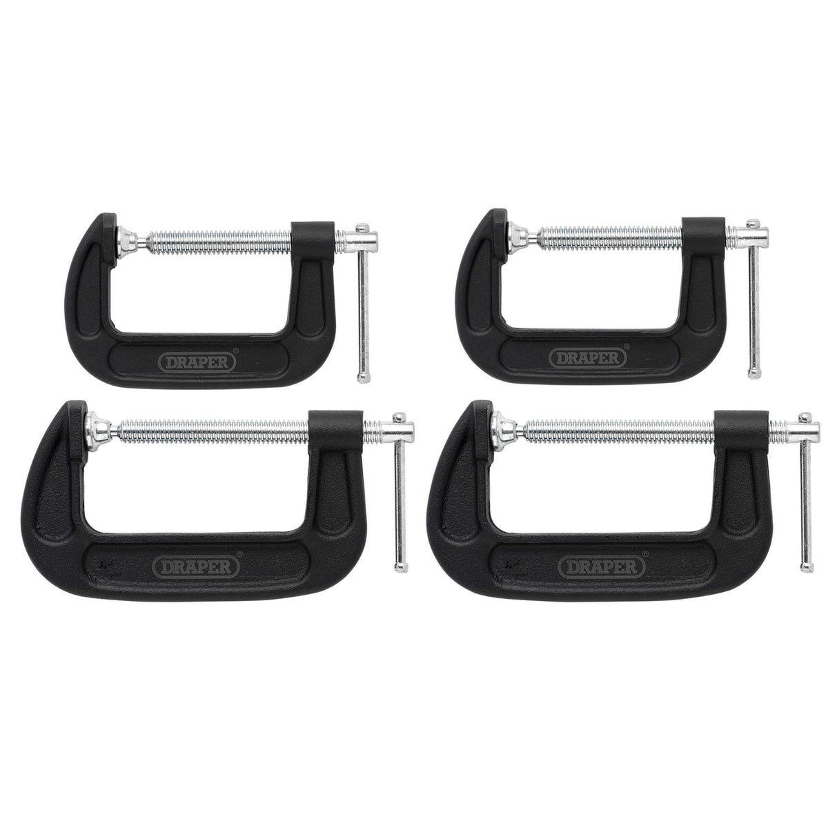 Heavy Duty G-Clamp Set (4 Piece): No.GCLS4