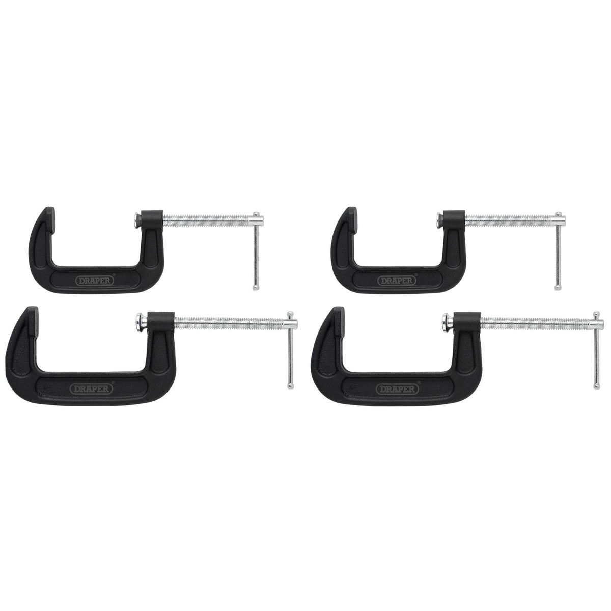 Heavy Duty G-Clamp Set (4 Piece): No.GCLS4