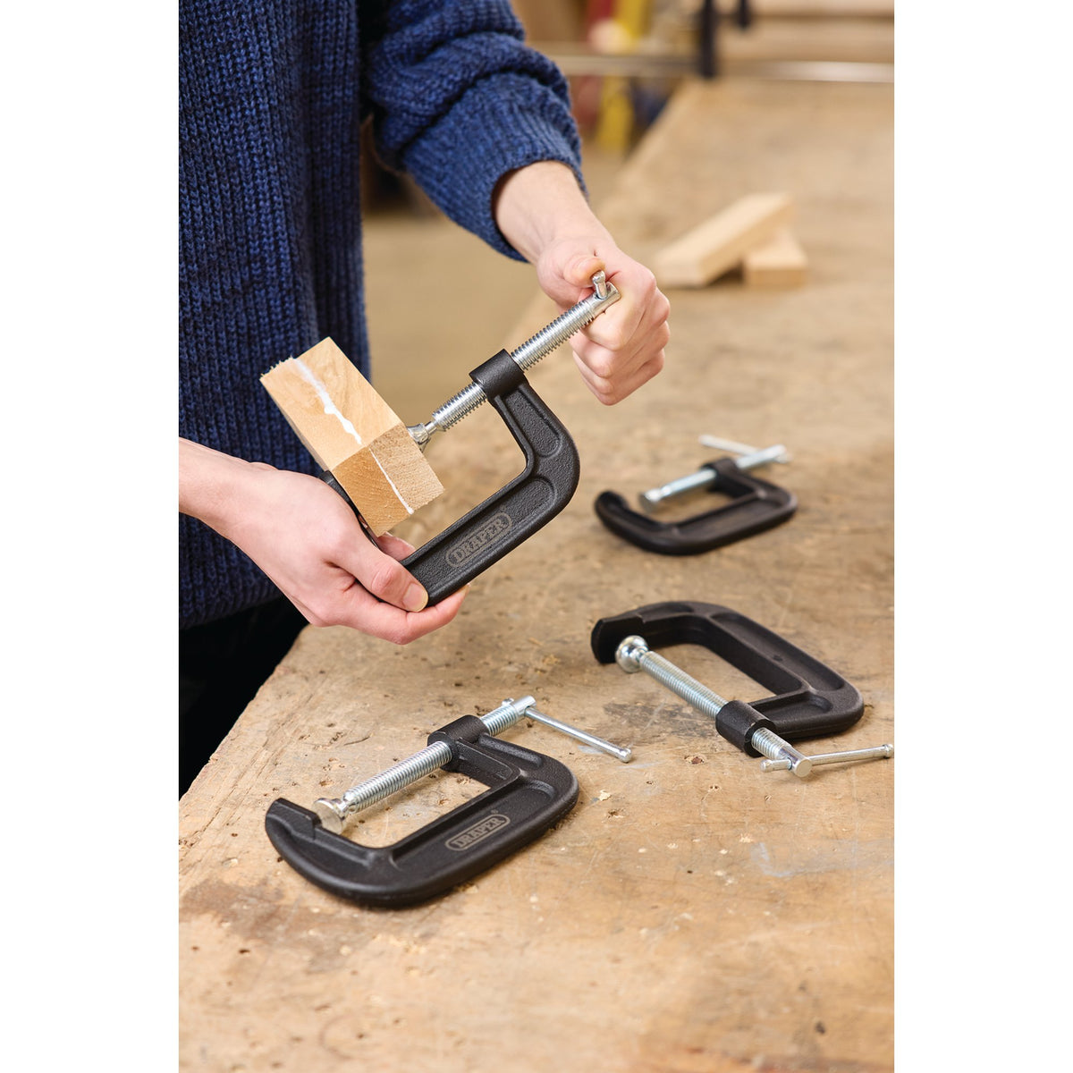 Heavy Duty G-Clamp Set (4 Piece): No.GCLS4