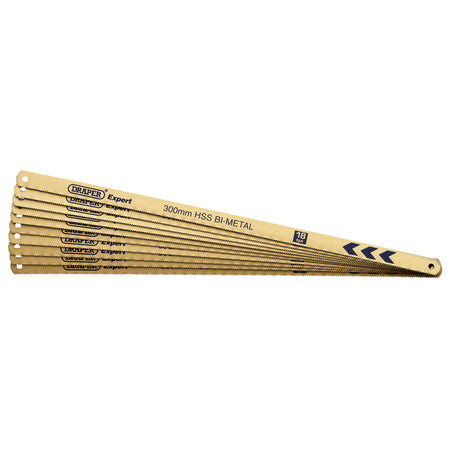 DRAPER Expert 10 x 300mm 18tpi Bi-Metal Hacksaw Blades: Model No.736/10