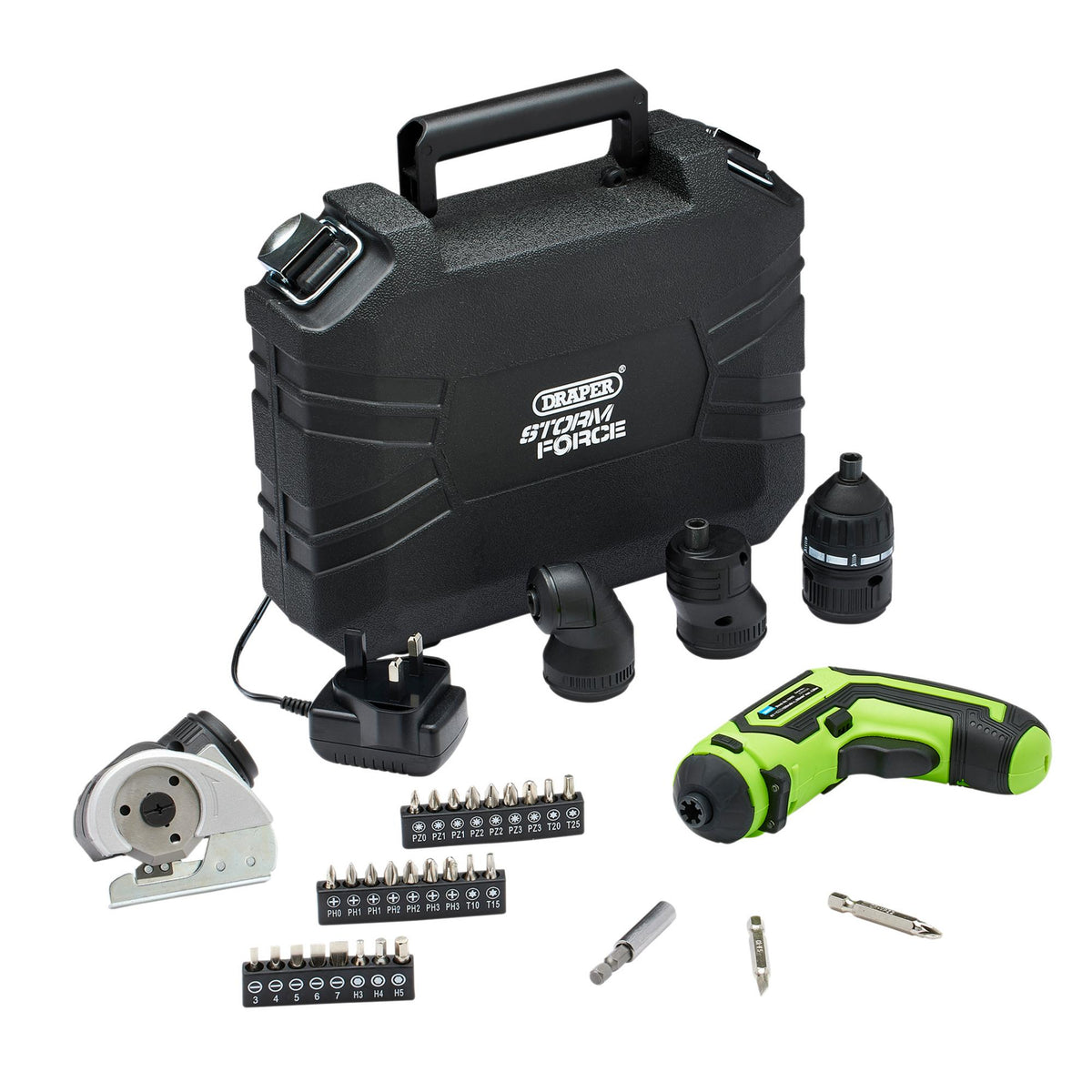 DRAPER Draper Storm Force 4V Multifunction Screwdriver and Cutting Tool, 1/4" Hex Model No. CSD4MHSF