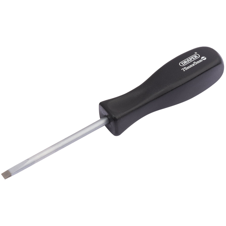DRAPER 5mm x 75mm Plain Slot Mechanics Screwdriver: Model No.939