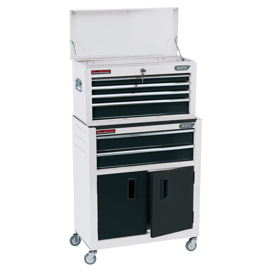 24" Combined Roller Cabinet and Tool Chest (6 Drawer): Model No.RCTC6/W