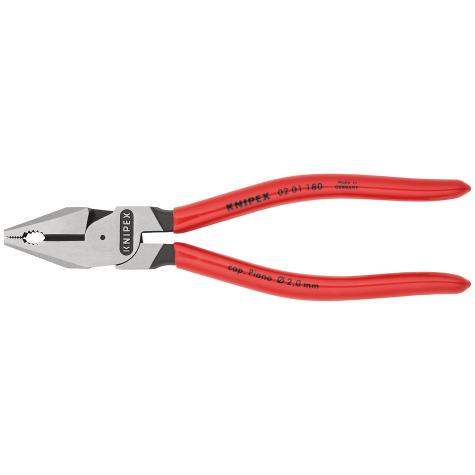 Knipex 180mm High Leverage Combination Pliers : Model No.02 01 180 SB