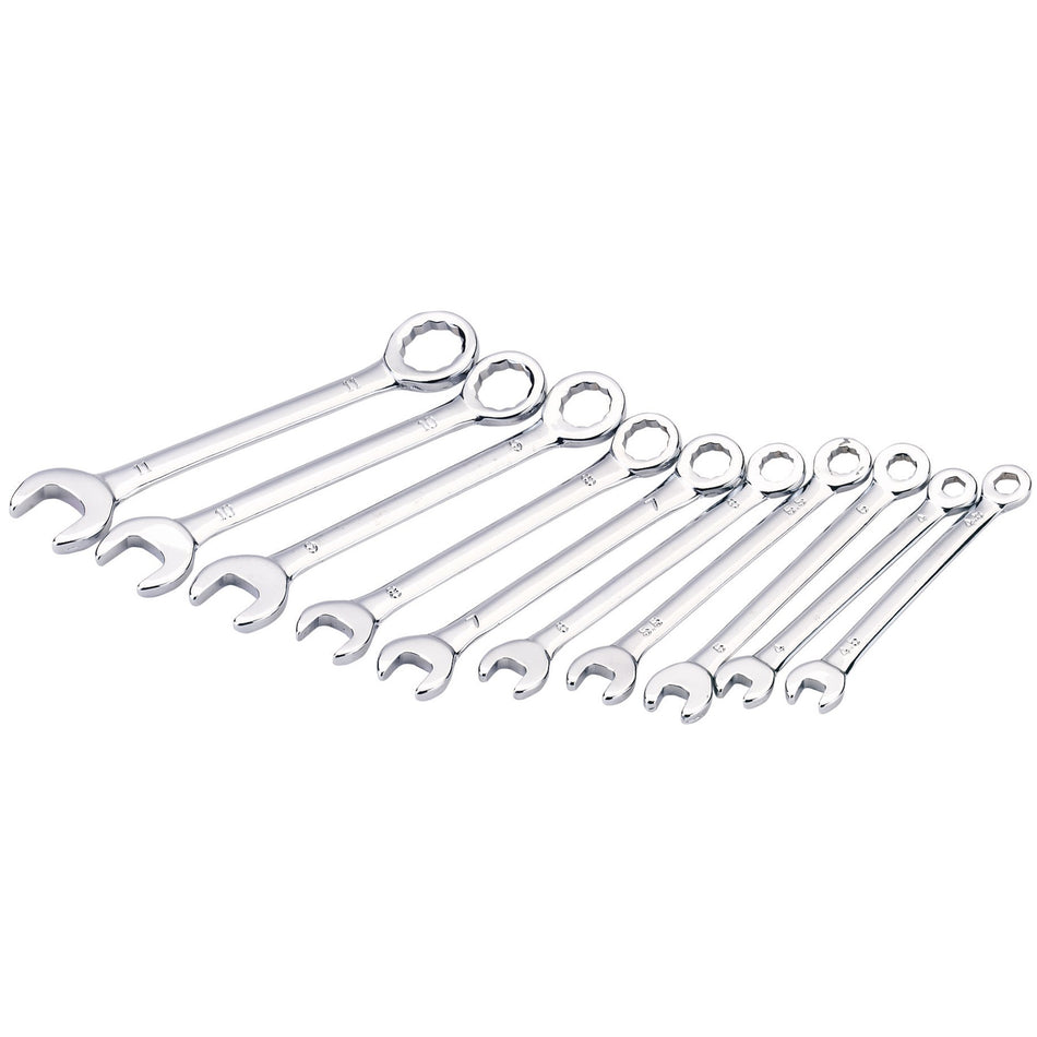 DRAPER 10 Piece Metric Midget Combination Spanner Set: Model No.7202/10/MM