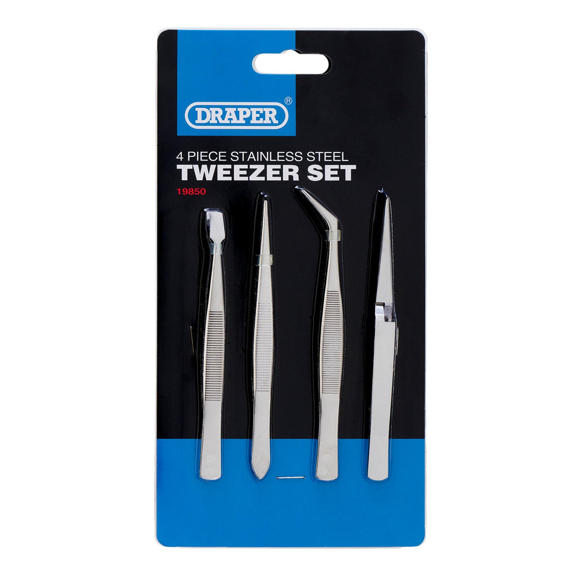 DRAPER 4 Piece Tweezer Set: Model No.TWZ4