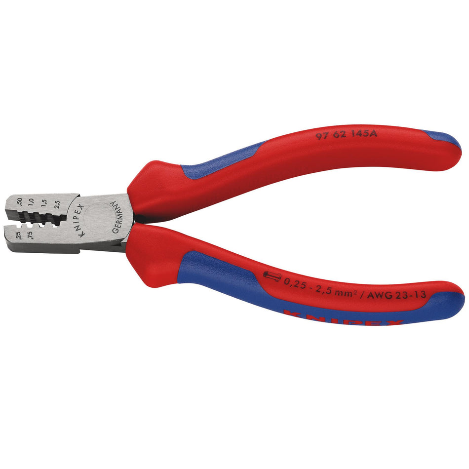 KNIPEX 97 62 145 A Crimping Pliers for Wire Ferrules, 145mm