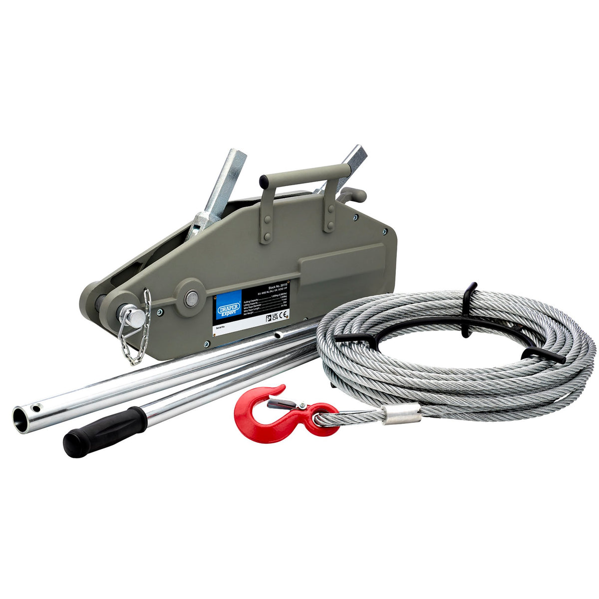 Draper Expert Wire Rope Puller, 1600kg: No.WRP16