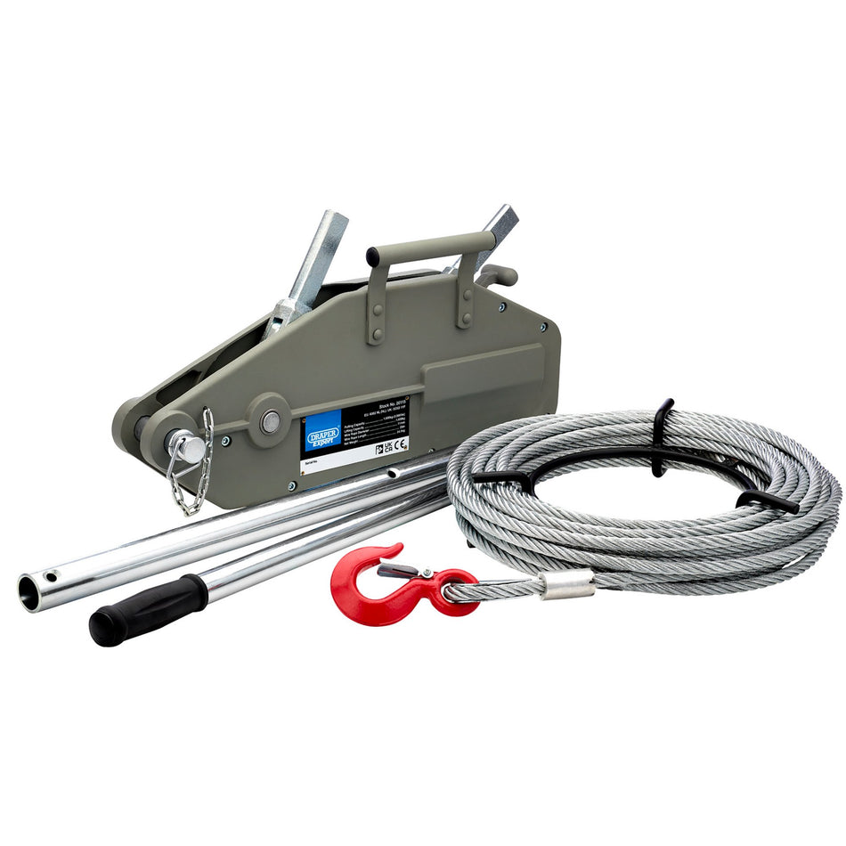 Draper Expert Wire Rope Puller, 1600kg: No.WRP16