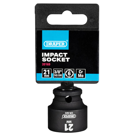 Draper HI-TORQ Metric Impact Socket, 3/8" Sq. Dr., 21mm : Model No. 409-MM
