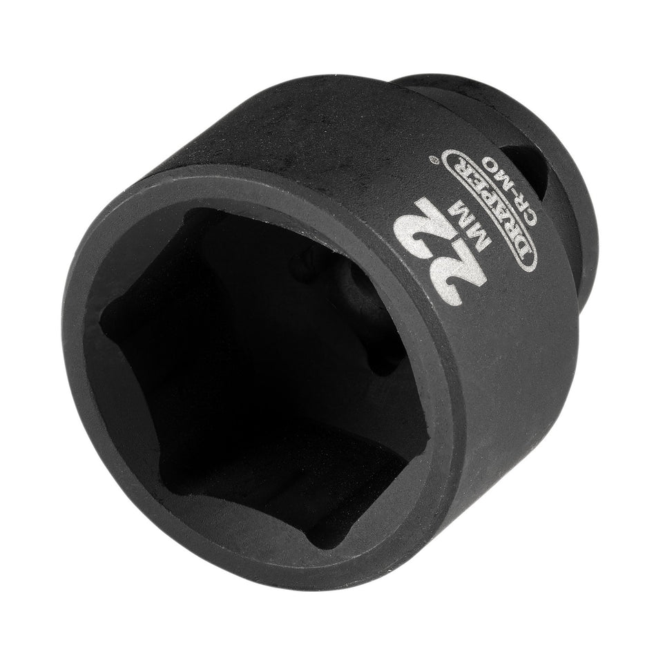 Draper HI-TORQ Metric Impact Socket, 3/8" Sq. Dr., 22mm : Model No. 409-MM